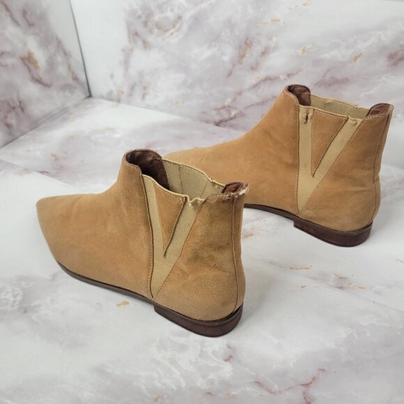 JEFFREY Campbell Suede Ankle Bootie Pointed Toe Camel Color - Picture 7 of 15